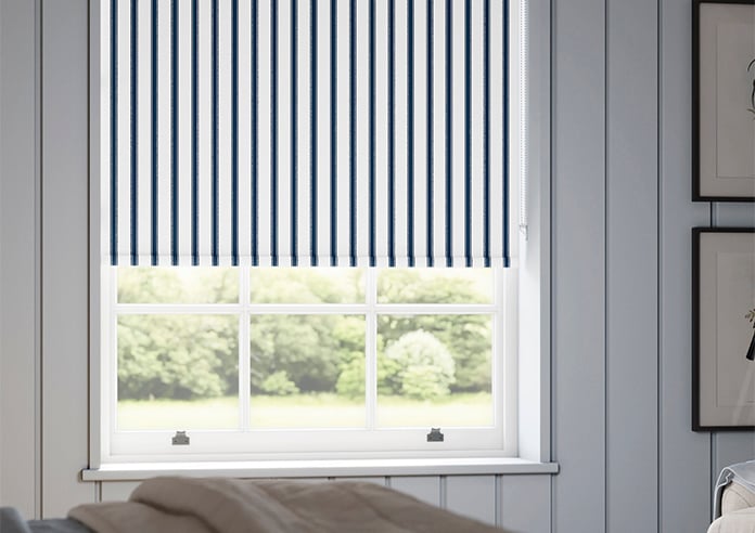 Salcombe Stripe (Blackout), Navy - Roller Blind - Image 5